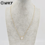 Heart Shape Pendant Necklace Pearl Shell Lady of Guadalupe Wedding