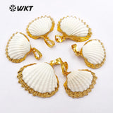 Natural Scallop Shell Pendant Women Jewelry For Party