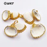Natural Scallop Shell Pendant Women Jewelry For Party