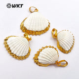 Natural Scallop Shell Pendant Women Jewelry For Party