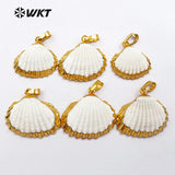 Natural Scallop Shell Pendant Women Jewelry For Party