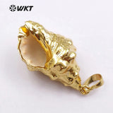 Mini Electroplated Trumpet Shell Natural Shape for DIY Necklaces