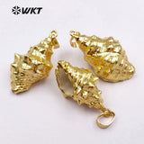 Mini Electroplated Trumpet Shell Natural Shape for DIY Necklaces