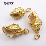Mini Electroplated Trumpet Shell Natural Shape for DIY Necklaces