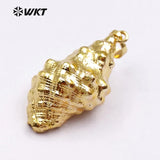 Mini Electroplated Trumpet Shell Natural Shape for DIY Necklaces