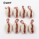 Eletroplated Cowrie Shell Pendants for Necklaces