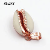 Eletroplated Cowrie Shell Pendants for Necklaces