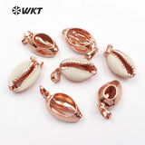 Eletroplated Cowrie Shell Pendants for Necklaces