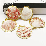 Colorful Natural Scallop Shell Pendant for Necklace