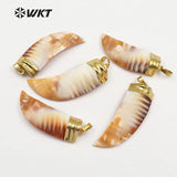 Natural Shell Pendant with Pendant For Jewelry - Set of 5