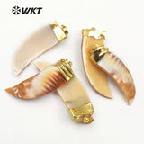 Natural Shell Pendant with Pendant For Jewelry - Set of 5