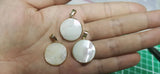 Natural Shell Pendant Round Bezel Setting Shell Pendant