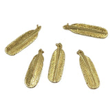 Full Plated Shell Pendant Feather Shape Necklace Earrings Set
