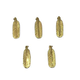 Full Plated Shell Pendant Feather Shape Necklace Earrings Set