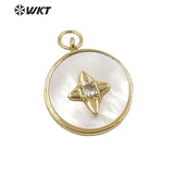 Four Leaf Flower Patchwork Zircon Pendant Necklace Earrings Set
