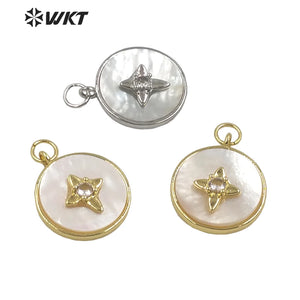 Four Leaf Flower Patchwork Zircon Pendant Necklace Earrings Set