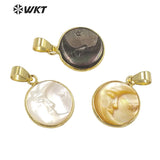 Natural Shell Pendant Necklace Earring Set
