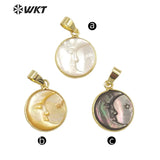 Natural Shell Pendant Necklace Earring Set