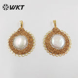 Natural Pearl Rhinestone Pendant for Wedding