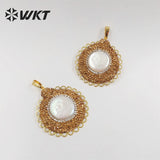 Natural Pearl Rhinestone Pendant for Wedding
