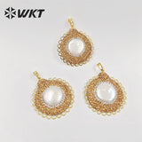 Natural Pearl Rhinestone Pendant for Wedding
