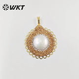 Natural Pearl Rhinestone Pendant for Wedding