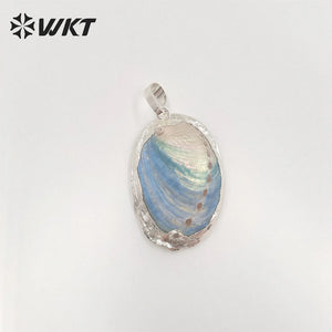 Abalone Shell and Silver Pendant Party Jewelry
