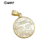 Shell Pendant Persian Cat Pendant Women Jewelry Plated Pendant