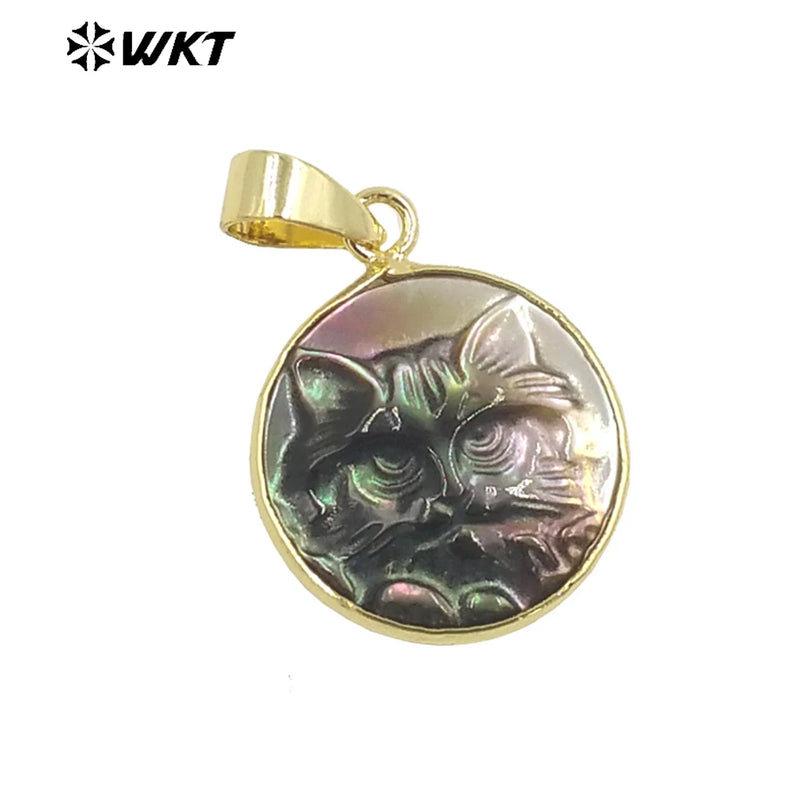 Shell Pendant Persian Cat Pendant Women Jewelry Plated Pendant
