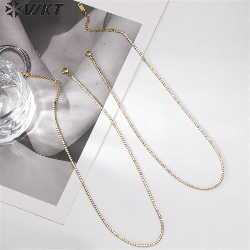 Cubic Zircon Hot Jewelry Chain Necklace for Women Party