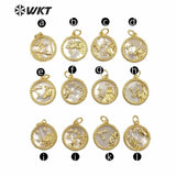 Charming Natural Pearl 12 Constellations Pendant Necklace