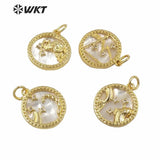 Charming Natural Pearl 12 Constellations Pendant Necklace