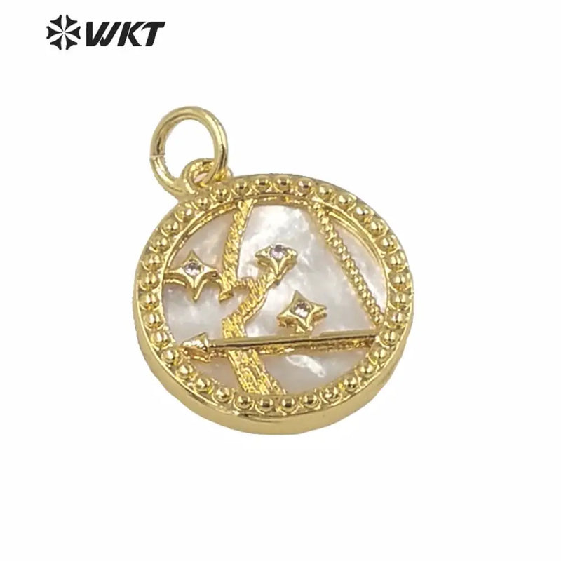 Charming Natural Pearl 12 Constellations Pendant Necklace