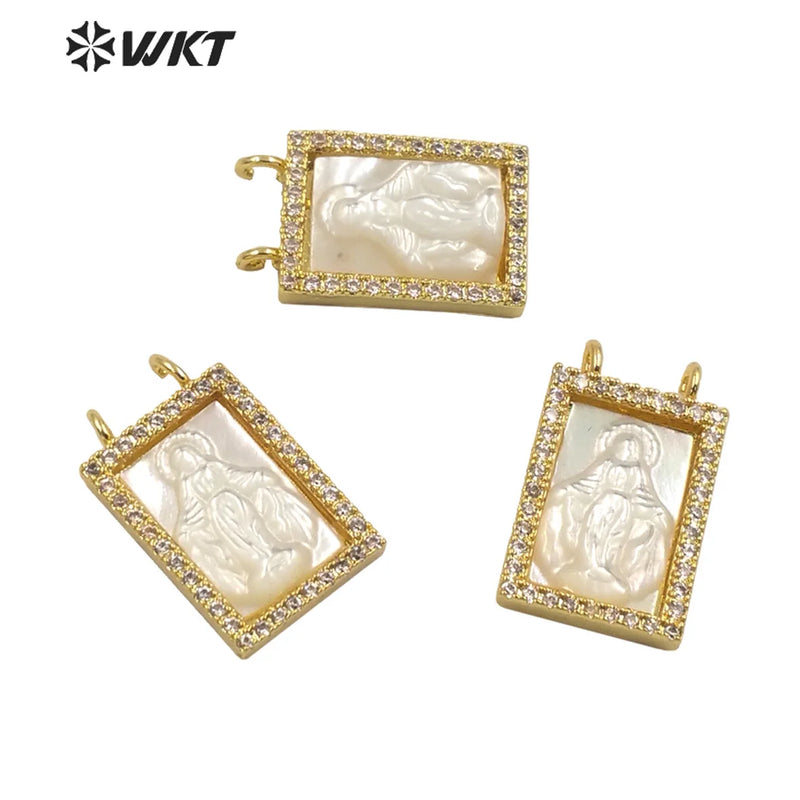 Hot Women Drop Oil Jewelry with CZ Long Rectangular Pendant