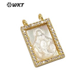 Hot Women Drop Oil Jewelry with CZ Long Rectangular Pendant
