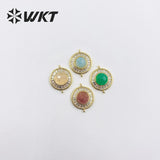 Shell & Pearl Pendant Women Wedding Gold-Plate Jewelry