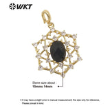 Hollow 18k plated Cobwebs pendant women necklace jewelry stone pendant