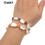Noble amethyst&agate&shell bracelet hip-hop party bracelet
