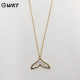 Stainless Steel Scallop Shell Necklace 19inch