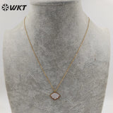 Stainless Steel Scallop Shell Necklace 19inch