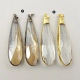 Faceted Crystal Point Pendant Gun Plated Bingbing Jewelry for Women