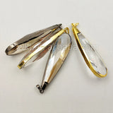 Faceted Crystal Point Pendant Gun Plated Bingbing Jewelry for Women