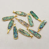 Abalone Shell Feather Wing Necklace Pendant