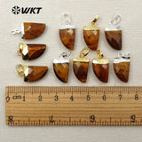 Natural Smokey Stone Top Pendant for Women
