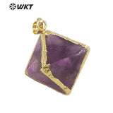 Natural Green Fluorite Cube Stone Pendant