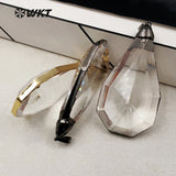 Raw Crystal Quartz Water Drop Pendant Necklace Women Jewelry