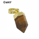 Silver Plated Tiger Eye Bullet Charms for Jewelry Making