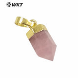 Pink Crystal Silver Plated Rose Crystal Necklace Pendant for Women