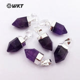 Purple Quartz Stone Necklace Pendant for Women