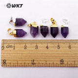 Purple Quartz Stone Necklace Pendant for Women